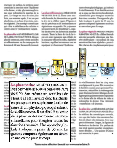 Crème Anti-âge dans marie claire