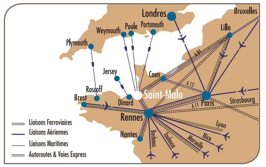 comment se rendre a saint malo